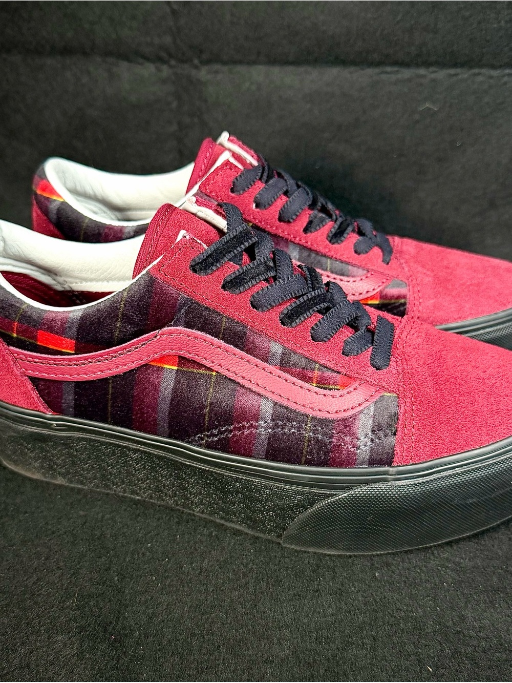 Vans Old Skool Stackform Velvet Plaid | Sz 7